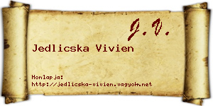 Jedlicska Vivien névjegykártya